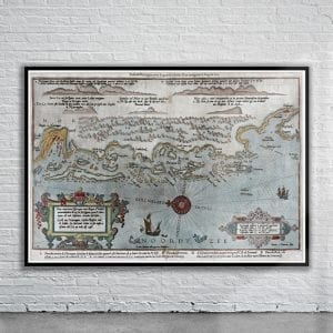 Vintage Map of Norway 1588