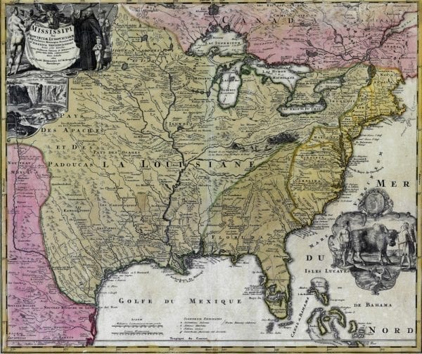 Vintage Map of North America 1720