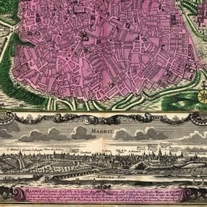 Vintage Map of Madrid 1730