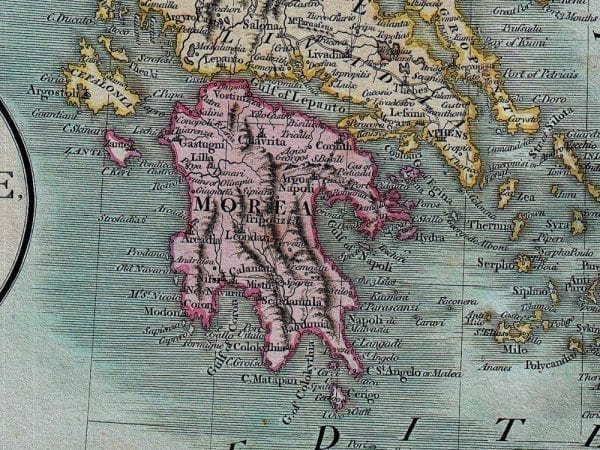 Vintage Map of The Balkans 1801