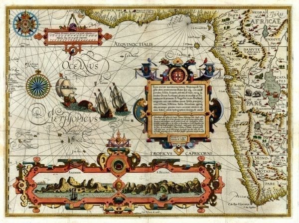 Vintage Map of Africa 1596