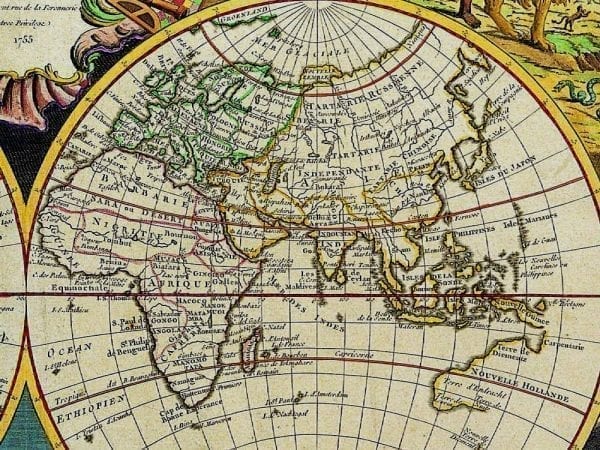 Vintage Nolin World Map 1755