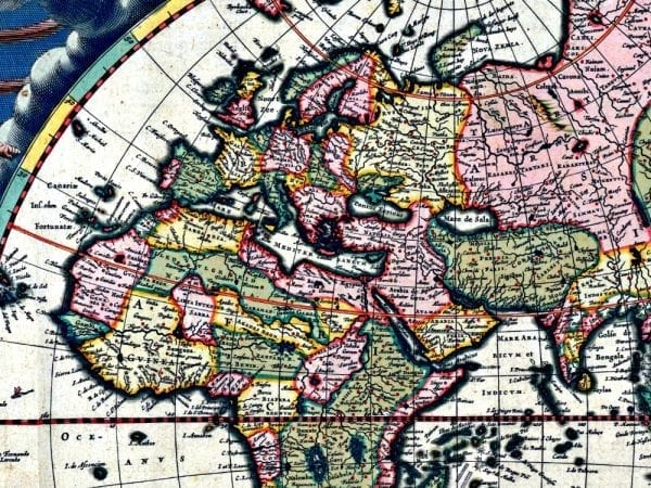 Vintage Blaeu World Map 1664