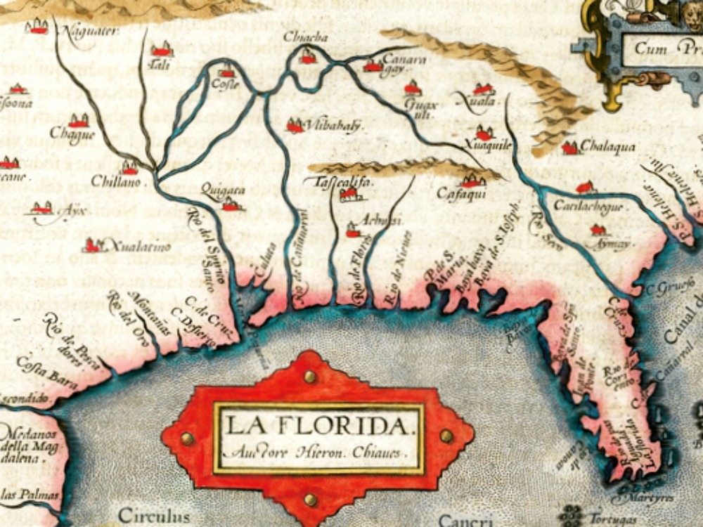 Vintage Map of Florida 1584