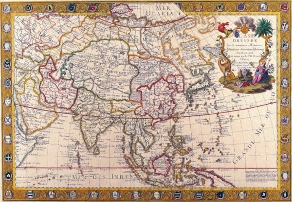 Vintage Map of Asia 1732