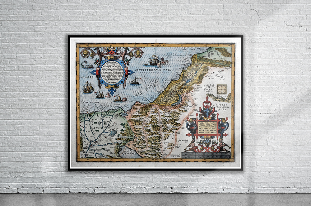 Old Map of Mediterranean Sea 1862 Vintage Map Wall Map Print
