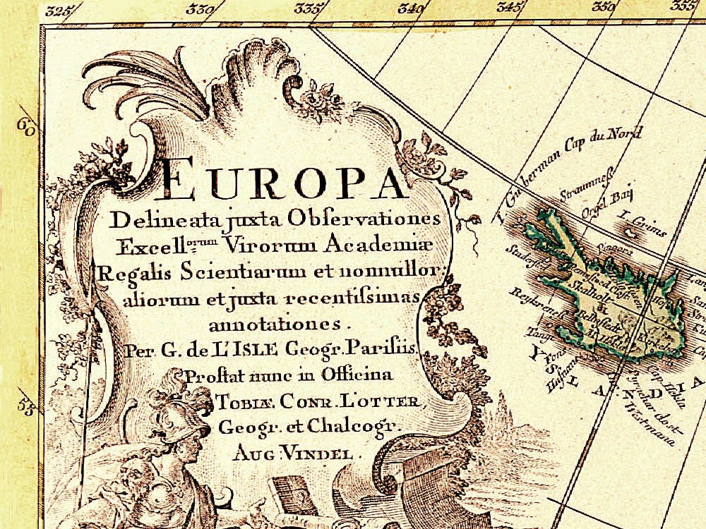 Vintage Map of Europe 1760