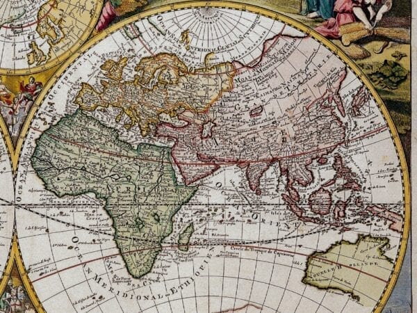 Vintage De Wit World Map 1686