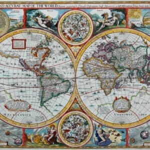 Vintage John Speed World Map 1646