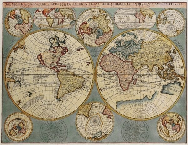 Vintage Nolin Map of the World 1741