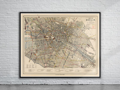 Vintage Map of Berlin 1883