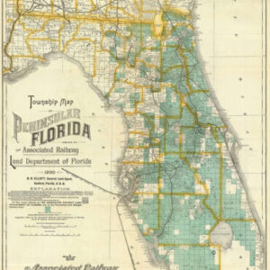 Vintage Map of Florida 1890