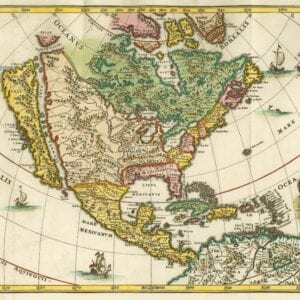 Vintage Map of North America 1699