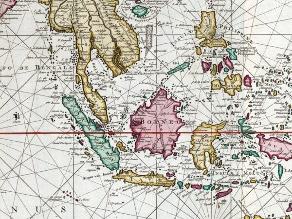 Vintage Map of the Indian Ocean 1724