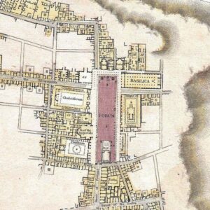 Vintage Map of Pompeii 1832