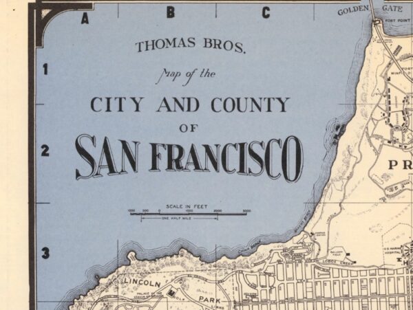 Vintage Map of San Francisco 1945