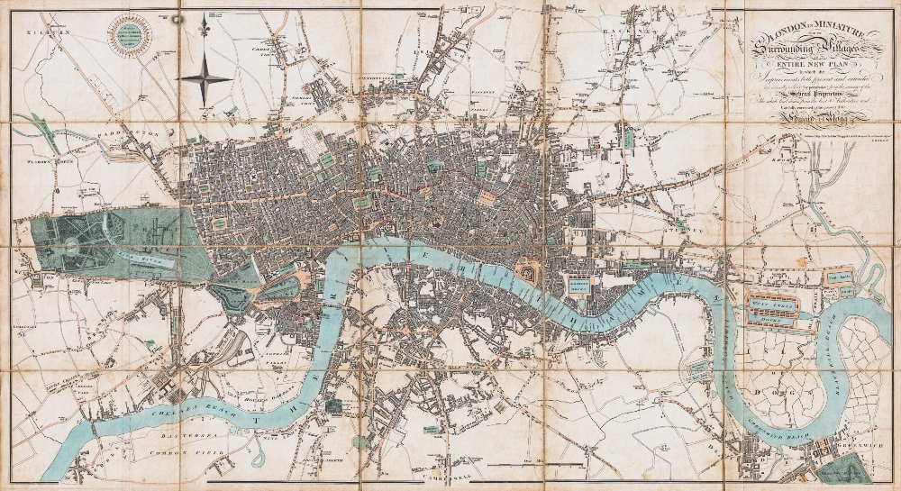 Vintage Map of London 1806