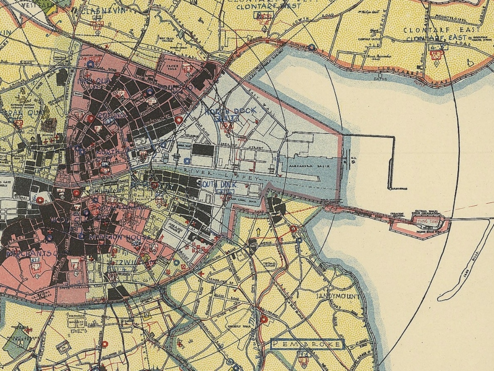 Vintage Map Of Dublin