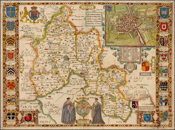 Vintage Map of Oxfordshire