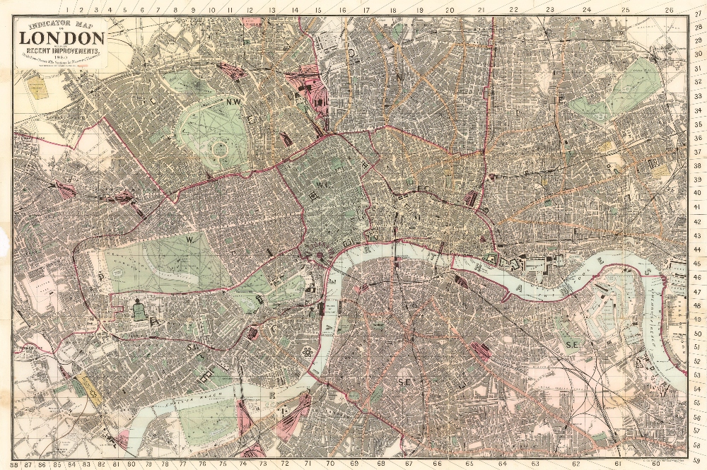 Old Map Of London 1880 Vintage Map Of London Vintage - vrogue.co