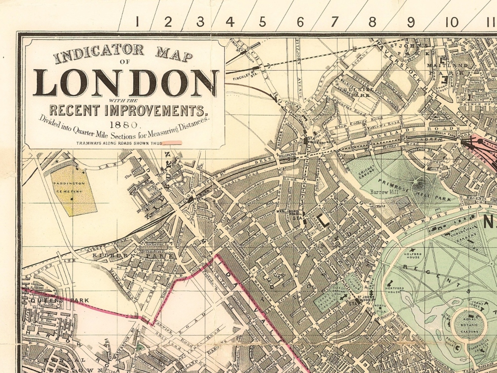 Vintage Map of London 1880