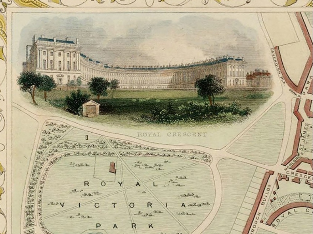Old Map Of Bath
