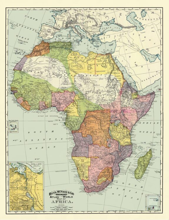 Vintage Map of Africa 1897