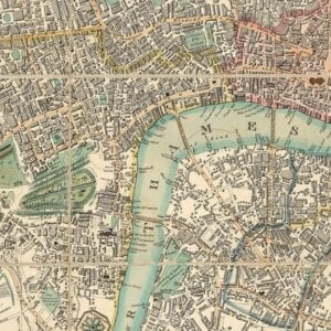 Vintage Map of Lodon 1822