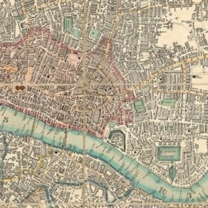 Vintage Map of Lodon 1822