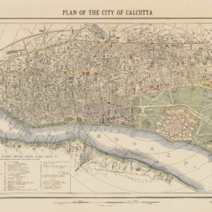 Vintage Map of Calcutta 1883