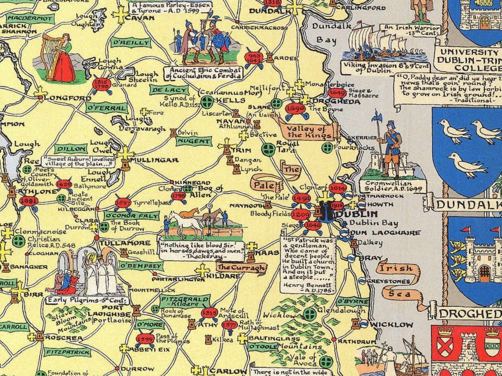 Vintage Map of Ireland 1969