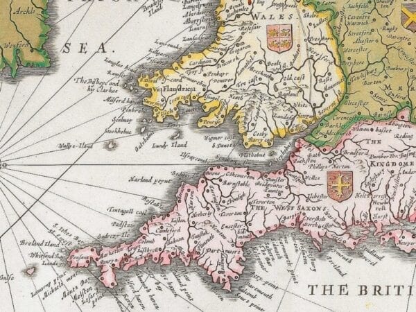 Vintage Map of the British Isles 1646