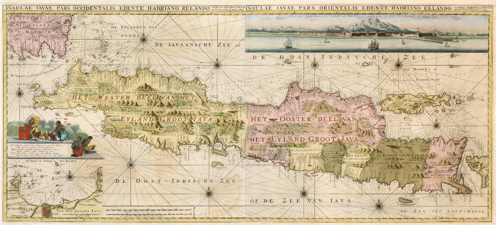 Vintage Map of Java 1728